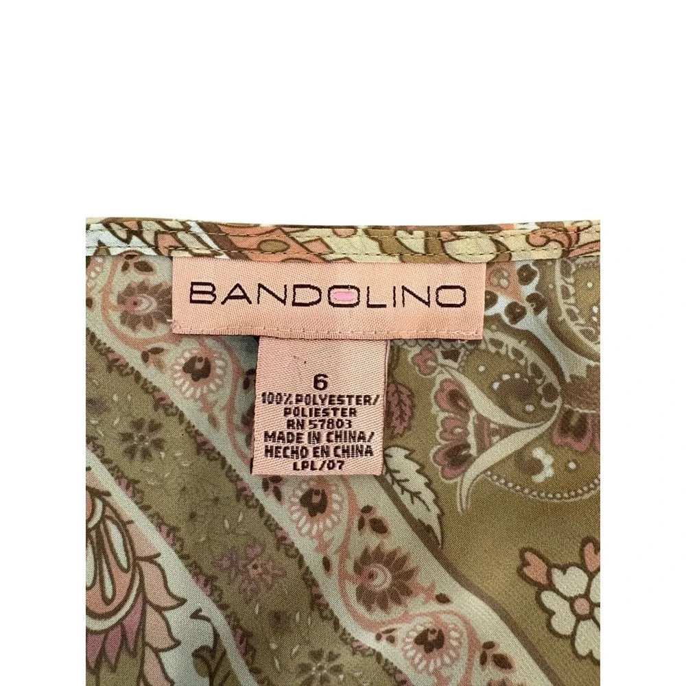 Y2K Bandolino Top‎ Skirt Set Paisley Boho Midi Sz 6 Fairy Grunge Soft Girl